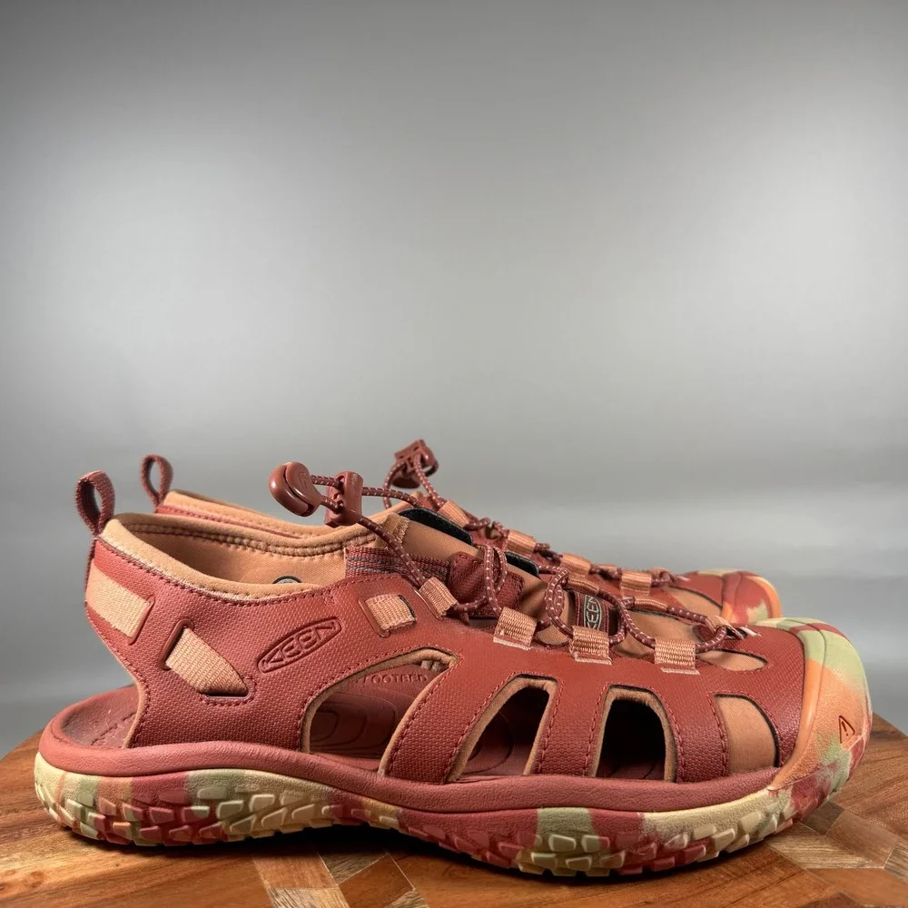 KEEN Drift Creek H2 Women 10.5 Red Terracotta Camo Sport Sandals 1024699